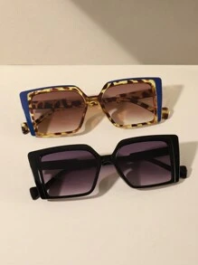 1/2/3 paires de lunettes de soleil acryliques de style bohème à la mode pour femmes, convenant aux sorties quotidiennes et à la tenue décontractée, polyvalentes et élégantes, idéales pour les sorties en famille, les voyages, les vacances à la plage, les activités de plein air, etc. - Multicolore - Voir 16