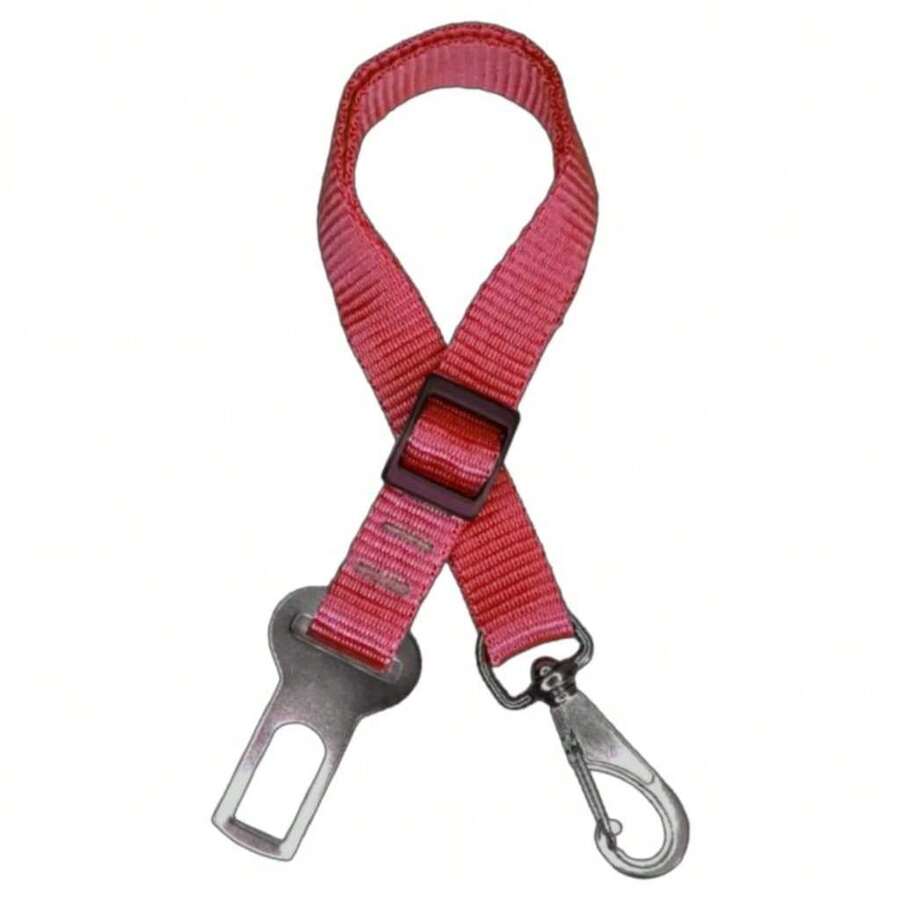 Pet Dog Cat Safety Belt Adjustable Pets Travel Protection - 紅色 - 查看 1