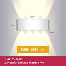 CANMEIJIA LED 壁灯，户外防水花园照明，高流明 3000/4000/6500K 壁灯，铝/塑料防水 IP65，85V-265V 适用于户外阳台/楼梯/街道/室内/花园/客厅/浴室/厨房/卧室/走廊 - 望遠鏡壁燈 - 查看 14