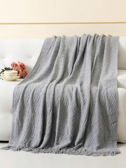 1pc Blanket For Bed, Office, Air-Conditioning Room, Sofa, Car, Lunch Break, Knitted Throw Blanket