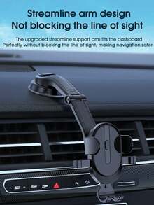 1 件全新汽车仪表盘吸盘手机支架，强力吸力，不阻挡视线，通用手机支架 - 黑色 - 查看 5