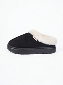 Women Fluffy Slippers Winter Closed-Toe 2024 New Thick Bottom Anti-Slip Fluffy Lining Warm Slippers, Men Soft Comfortable Cozy Coral Velvet Modern Minimalist Stylish Cute Cushioned Durable Fluffy Slippers