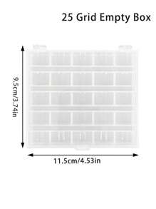 1 pezzo Contenitore portabobine in plastica per macchina da cucire, Scatola portafili per macchina da cucire,Organizer vuoto con 25/36 scomparti per rocchetti e 25/36 pezzi di rocchetti di plastica