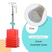 hytoos 1个3/32英寸金刚石钻头美甲钻，专业美甲钻头，适用于丙烯酸凝胶美甲、去除角质层和足部护理 - 彩色 - 查看 17