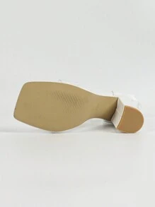 Fashionable Women High Heel Sandals Jelly Strap Sandals - White - View 9