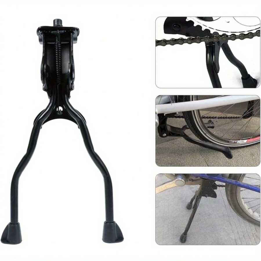 Double Leg Bicycle Kickstand MTB Bike Holder Parking Rack Kick Centre Stand For 26 Inches Or Above - Black - View 1
