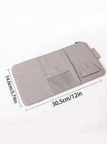1 件装多功能汽车遮阳板收纳袋，带拉链口袋，可存放太阳镜、卡片、文件，适用于所有汽车、皮卡车 - 彩色 - 查看 6