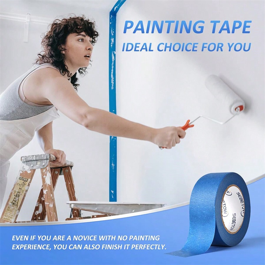 3 Rolls Of 1.96Inch Bulk Painter's Tape, Blue Masking Tape, 1.96Inch