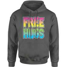 Free Hugs Adult Hoodie Sweatshirt - Forest green - View 2