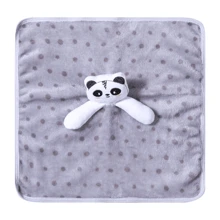 Baby Blanket Scented Microfiber 36x36cm Embroidered Papi - 淺灰色 - 查看 2