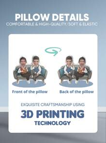 1 件个性化脸形枕头有趣的兄弟礼物，带有照片名字文字定制照片枕头带文字的花枕头情人节礼物送给男朋友女朋友丈夫妻子她/他的独特礼物，非常适合生日、周年纪念日、情人节、毕业典礼、婚礼、母亲节、父亲节、圣诞节 - 給兄弟的禮物3 - 查看 5