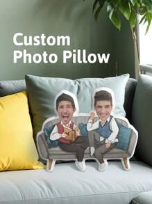 1 件个性化脸形枕头有趣的兄弟礼物，带有照片名字文字定制照片枕头带文字的花枕头情人节礼物送给男朋友女朋友丈夫妻子她/他的独特礼物，非常适合生日、周年纪念日、情人节、毕业典礼、婚礼、母亲节、父亲节、圣诞节 - 給兄弟的禮物3 - 查看 3