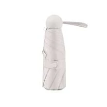 Travel Mini Umbrella 5 Folding Capsule Umbrella Sun Small - 白色 - 查看 1