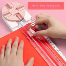 1 Stück 4-In-1 Papier Schneidemaschine, Papier Trimmer, Foto/Papier Schneidewerkzeug, Schere, Plastik