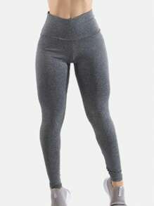 Women's Leggings With Ruched Butt Lifting High Waist Fitness Gym Pants - 灰色 - 查看 3
