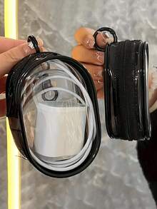 Portable Transparent Zipper Storage Bag Multifunctional Headphone Case Travel Storage Bag For Outdoor Office Back To School Essential Accessories - Multicolor - View 4