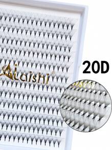AILAISHI Lashes Pre Made Fans Eyelash Extension Long Stem 20d Premade Eyelash Premade Fans Lash Tray Nagara Lash Clusters,Eye Lash Clusters,Individual Eyelashes,Lashes,Fake Lashes - D - View 1
