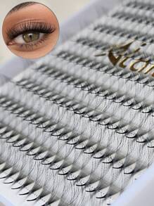 AILAISHI Lashes Pre Made Fans Eyelash Extension Long Stem 20d Premade Eyelash Premade Fans Lash Tray Nagara Lash Clusters,Eye Lash Clusters,Individual Eyelashes,Lashes,Fake Lashes - D - View 3