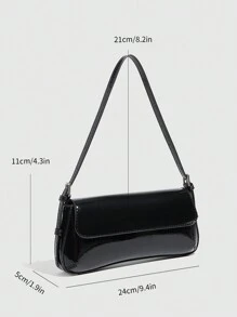 Women's Shoulder Bag, Minimalist Handbag, Burgundy Small Bag, Baguette Bag, Simple Shoulder Bag, Burgundy Underarm Bag, Top Handle Bag, Y2K Chic Bag