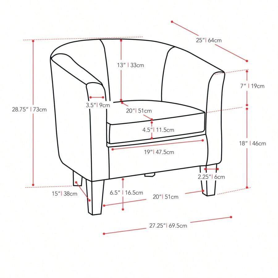 CorLiving Antonio Dark Grey Fabric Tub Chair SHEIN USA