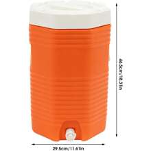 CNCEST 4 Gal Deep Freeze Cooler, Insulated Drink Cooler- 48H Cold Insulation, 12H Warm Insulation, Portable Sports Cooler Water Beverage Dispenser For Beach, Picnic, Camping, Tailgating, Groceries, Boating - trái cam - Xem 3