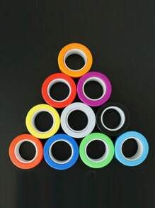 3 件装磁性指环旋转器，360 度旋转成人手指玩具，缓解压力的小工具 - 彩色 - 查看 6