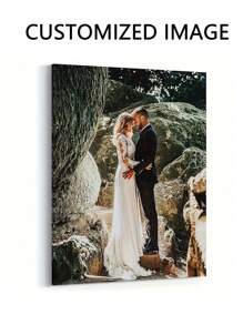 1pc Framed Personalized Custom Canvas Prints, Photo On Canvas Transform Your Photos Into Stunning Framed Wall Art, Digitally Printed Photo To Canvas Ideal For Home Decor Gifts Keepsakes, Valentine Day, Valentine Day Decor High-Quality,Stylish Custom,Personalized,Unique Ideal Gifts For Her Boyfriend,Girlfriend For Valentine's Day,For Anniversaries,For Weddings Living Room,Home Birthday Graduation,Home Refresh,Christmas Gift Supplies - Multicolor - View 1