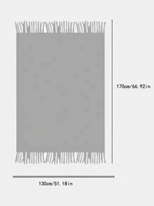 1入棉麻紗織毛毯,適用於床、辦公室、空調房間、沙發、汽車、午休,織 Knitted 投毯 - 三彎灰色 - 查看 6