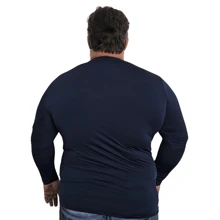 UV 50+ Thermal Shirt Plus Size Extra Large Sun Protection Long Sleeve - 藏蓝色 - 查看 2
