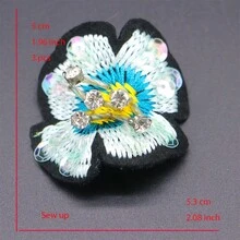 3 miếng vá thời trang hoa đẹp Miếng dán thủ công Miếng vá DIY Applique Thêu May Sắt Trên Miếng vá Biểu tượng Quần áo Trang phục Phụ kiện - 3 cái - Xem 15