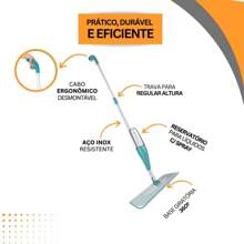 Bộ cây lau nhà phun sương Magic 3 trong 1 có bình chứa + bình thay thế hoàn chỉnh để vệ sinh 400ml - MOP + 4 REFI - Xem 5