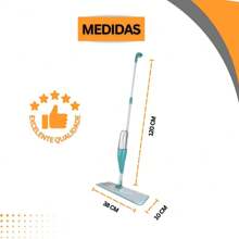 Bộ cây lau nhà phun sương Magic 3 trong 1 có bình chứa + bình thay thế hoàn chỉnh để vệ sinh 400ml - MOP + 4 REFI - Xem 4