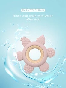婴儿硅胶水果牙胶、咀嚼棒出牙玩具、抓握训练，适合婴儿男孩和女孩 - 彩色 - 查看 8