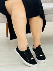 Women's Casual Moleca Comfort Sneakers New Release Low Promotion - màu đen - Xem 3