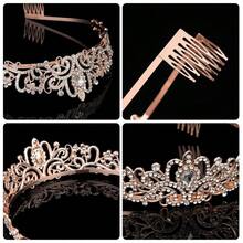1 chiếc vương miện Tiara dành cho phụ nữ, vương miện cho công chúa, vương miện cho tiệc sinh nhật, tiệc Halloween, cô dâu, nữ hoàng, tiệc độc thân bằng pha lê, tiệc sinh nhật, tiệc Giáng sinh, tiệc năm mới, vương miện, phụ kiện lược chải tóc, Giáng sinh - Nhiều màu - Xem 4