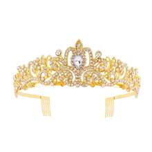 1 chiếc vương miện Tiara dành cho phụ nữ, vương miện cho công chúa, vương miện cho tiệc sinh nhật, tiệc Halloween, cô dâu, nữ hoàng, tiệc độc thân bằng pha lê, tiệc sinh nhật, tiệc Giáng sinh, tiệc năm mới, vương miện, phụ kiện lược chải tóc, Giáng sinh - Nhiều màu - Xem 6