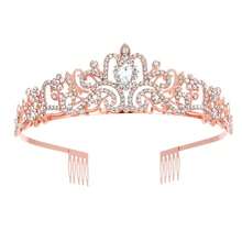 1 chiếc vương miện Tiara dành cho phụ nữ, vương miện cho công chúa, vương miện cho tiệc sinh nhật, tiệc Halloween, cô dâu, nữ hoàng, tiệc độc thân bằng pha lê, tiệc sinh nhật, tiệc Giáng sinh, tiệc năm mới, vương miện, phụ kiện lược chải tóc, Giáng sinh - Nhiều màu - Xem 10