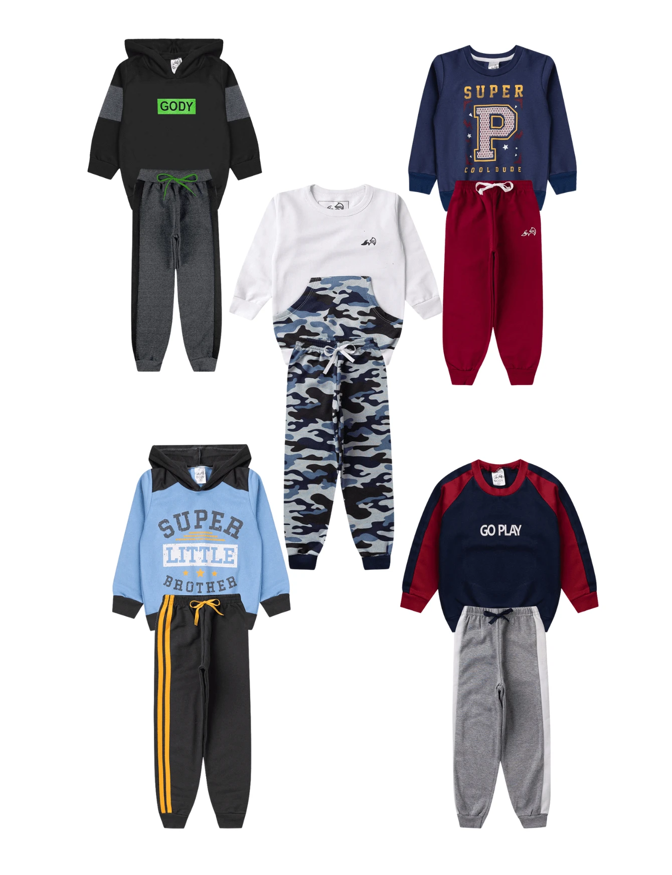 Kit 5 Sets - 10-Piece Winter Boys Combo - 黑色 - 查看 1