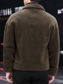 BONNY MAX New 2-In-1 Men's Fluffy Jacket, Chinese Haining Short Casual Bomber, Reversible Coat