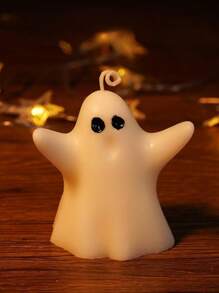 1pc Halloween Ghost Scented Candle, Spooky Atmosphere Festive Gift, Hand-Made Smokeless Candle, Suitable For Dining Table, Party, Birthday Cake, Home Decor, Wedding Party Decor, Fragrant Candle, Suitable For Halloween, Thanksgiving, Christmas Party,Christmas Halloween Decor Room Decor