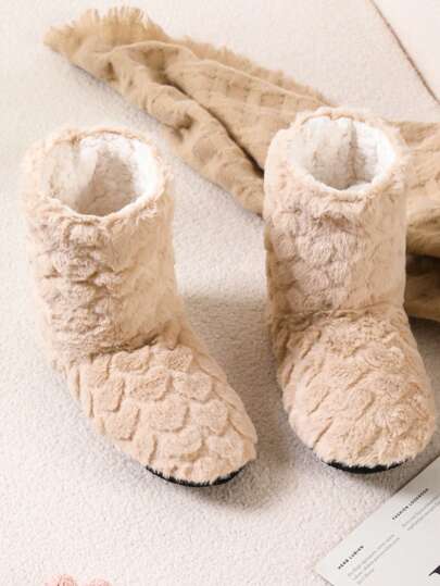 2025 心形防滑加厚抓绒室内拖鞋男女款静音卧室拖鞋