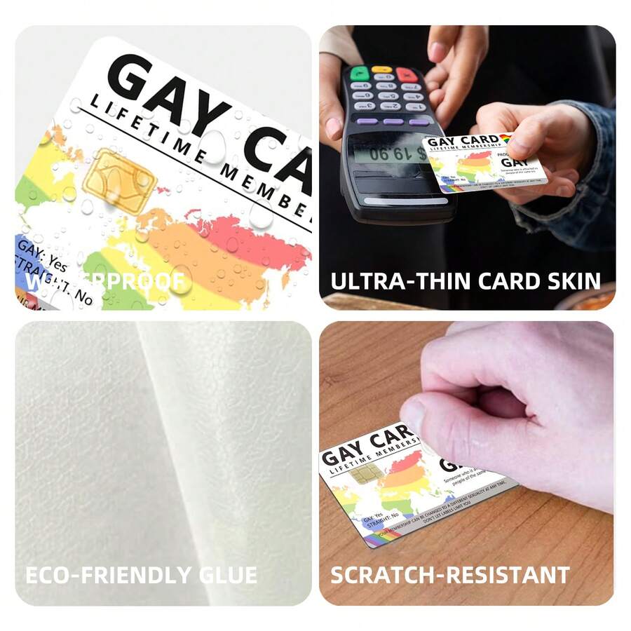 4pcs Credit Card UltraThin Vinyl Stickers, ResidueFree For Credit