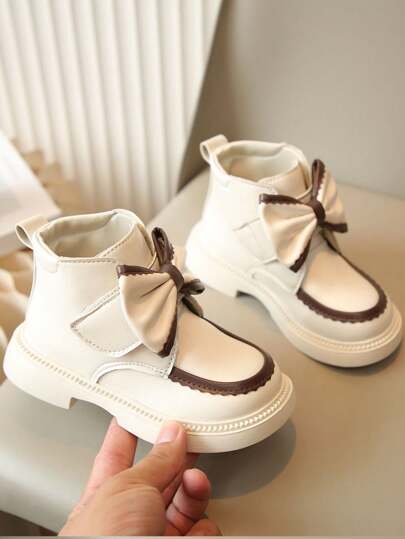 1 par de botas de princesa de moda, transpirables, cómodas, de suela blanda, para academia y actuación, para niñas, otoño