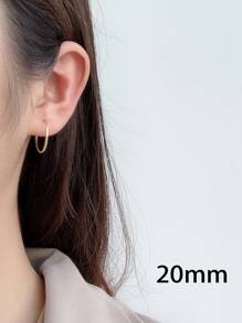 18 Karat vergoldete Creolen, lässig-minimalistischer Kreis-Ohrringe, 925er Sterling Silber, hypoallergen, modische geometrische Feinschmuck-Ohrringe für Frauen, für den täglichen Gebrauch und Partytragen