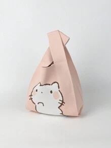 1 Peça Bolsa Multiuso de Crochê Respirável com Padrão de Gato Cartoon, Bolsa Transversal de Moda Casual Feminina, Adequada para Uso Diário, Férias, Transporte, Compras, Fotografia, Viagem, Acampamento, Caminhada, Volta às Aulas, Feriados, Estudante, Mulher, Todas as Estações, Também um Ótimo Presente para o Dia das Mães - Multicolorido - Visão 12
