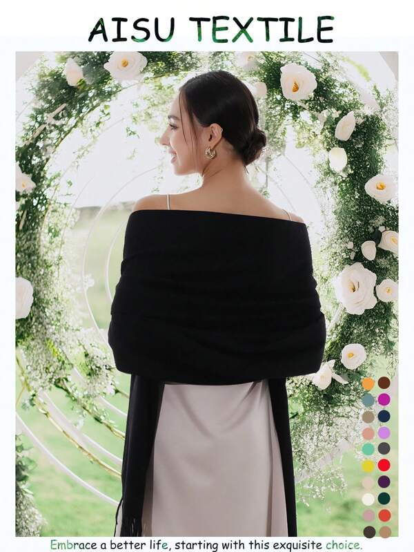 1pc Women's Scarf Pashmina Shawls And Wraps For Evening Dress Bridesmaid Wedding Bridal Winter Warm Long Large Scarves