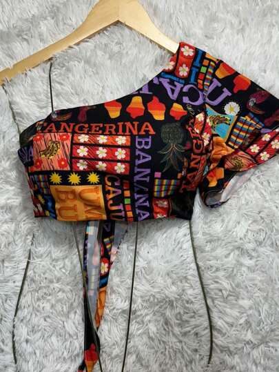 CROPPED FRORAL FRUTAS MODA FEMININA VERAO