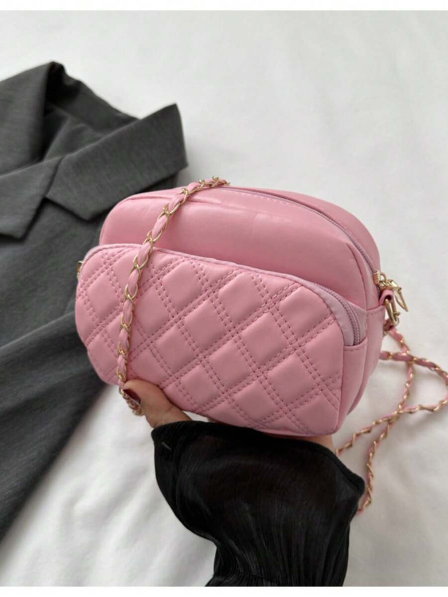 Crossbody Shoulder Bags Mini Women's Bag YB1002 - Baby Pink - View 1