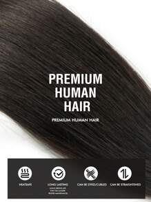 50片I型接发,1B自然黑,14-22英寸直发,角蛋白I型隐形接发 - S1B - 查看 7