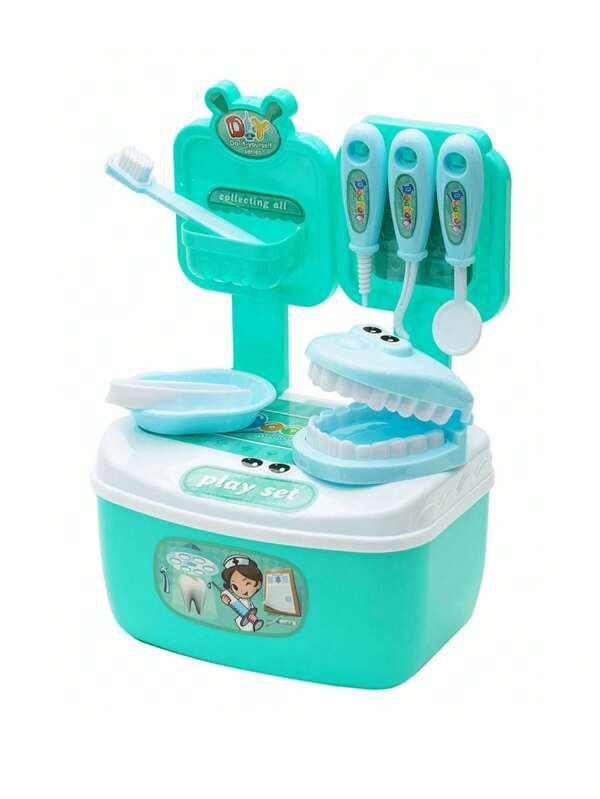 Cesta Maleta de Brinquedo Acessório Dentista Kit Cozinha Panelas Cozinheiro Médico Presente Criança Menino Menina Brinquedos